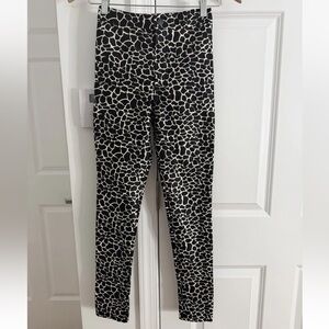 American Apparel Black and White Animal Print Leggings